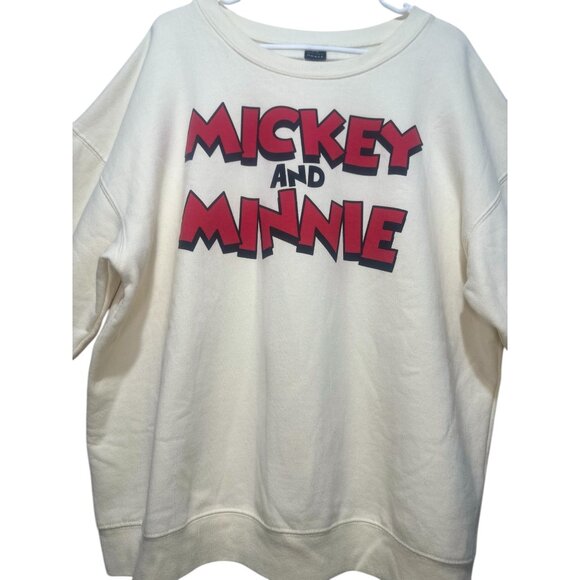 Disney Mickey Minnie Mouse Sweater XXXL 3XL Sweatshirt Crew Neck Oversized 90s - Picture 14 of 15